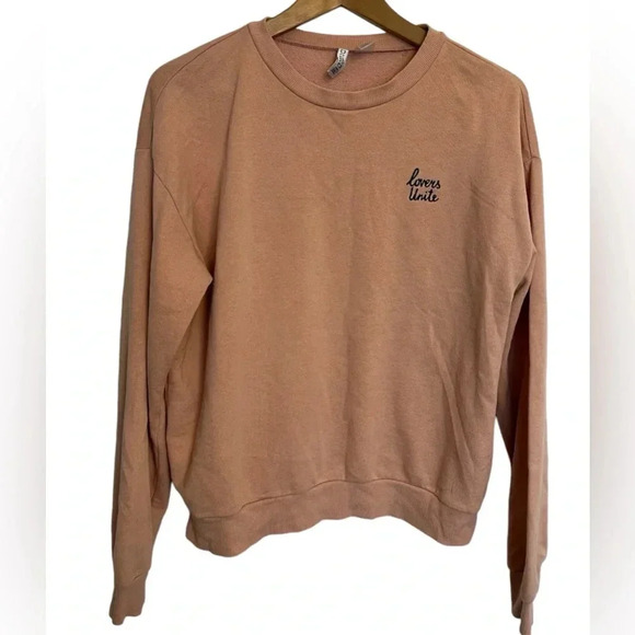 5/20$ Salmon Pink Divided sweater  size medium - Picture 1 of 6